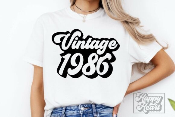 Download Retro Vintage 1986 40th Birthday SVG PNG - 1986 Collection
