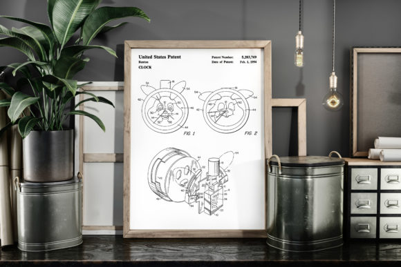 Download Children Clock Patent Poster Blueprint - Premium Resources